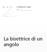 La bisettrice di un angolo